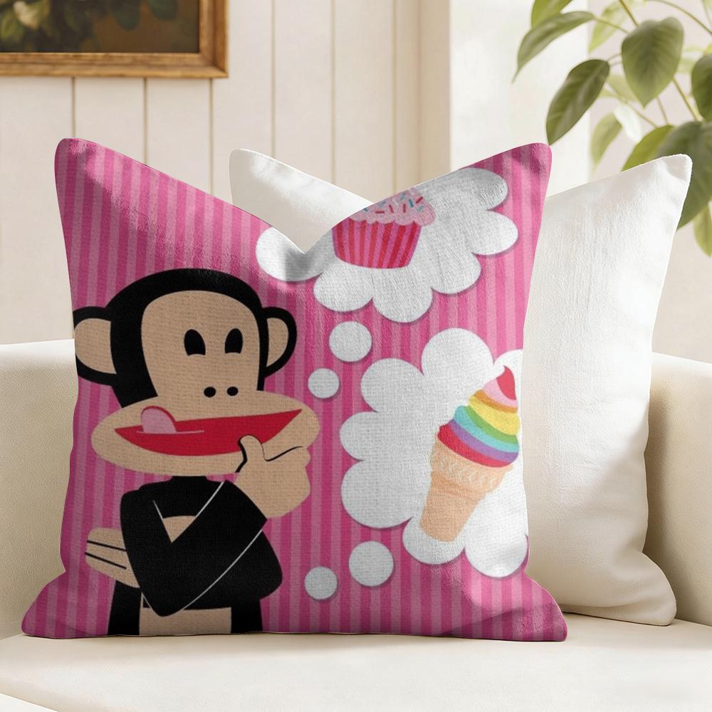 Funny PPaul FFrank Cushion Cover Eco Linen Pillow Case DoubleSided Print Breathable Durable Zipper Home Decor Gift