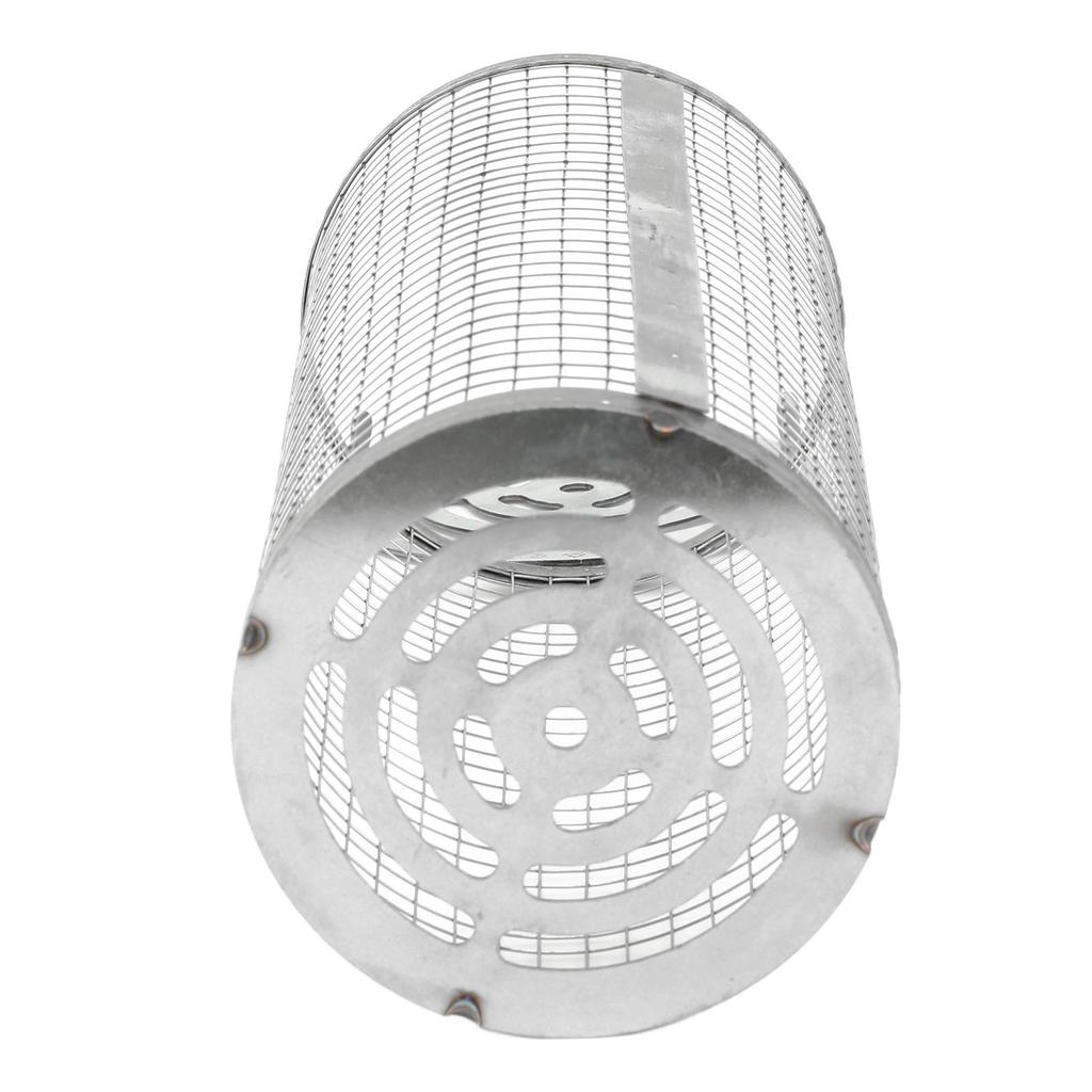 Rolling Barbecue Basket Open Grid Stainless Steel Wire Mesh Cylinder Grill Basket for Fish