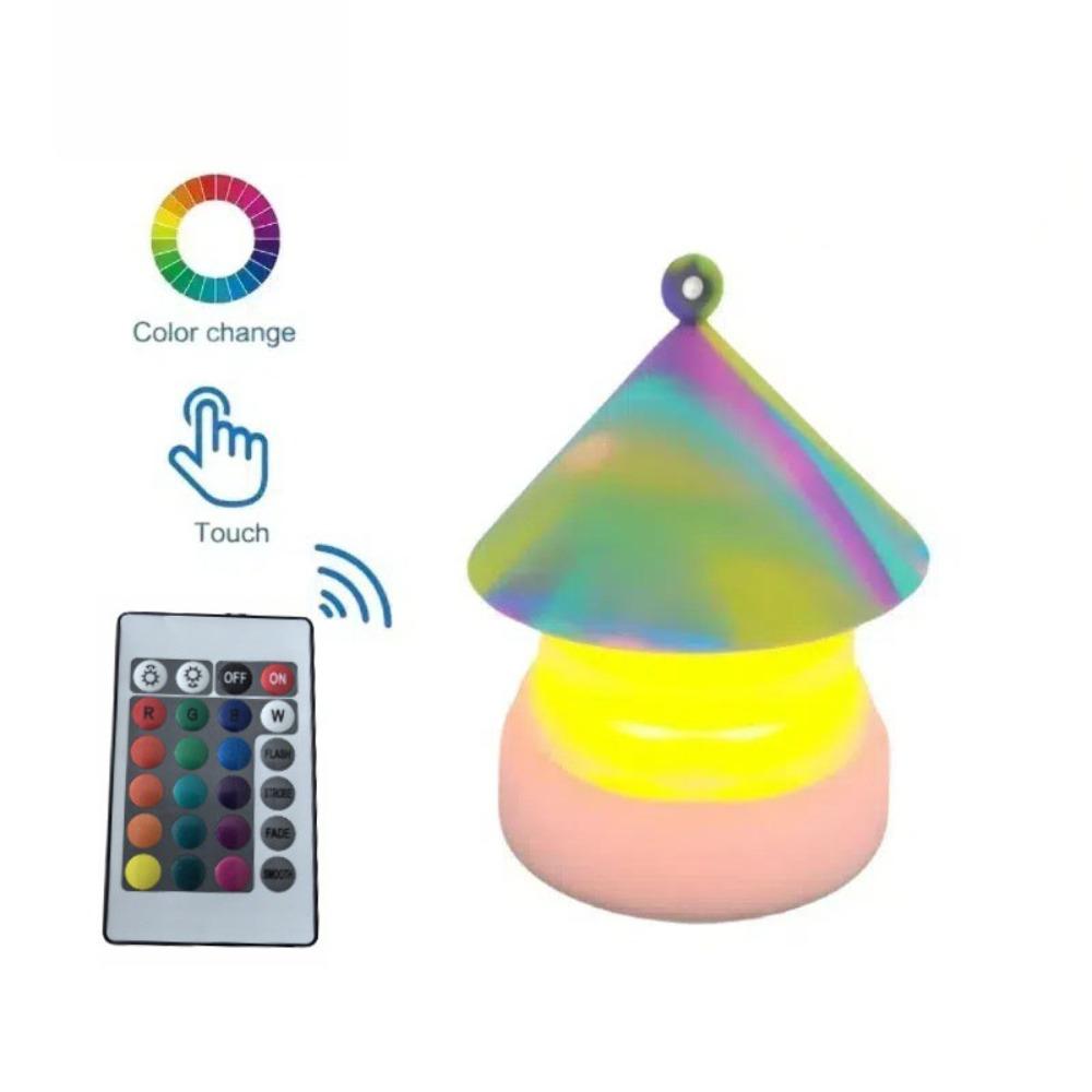 

Remote Control Camping Atmosphere Light Soft Light Sleeping Nightlight Portable Touch Lamp Desktop Style 1