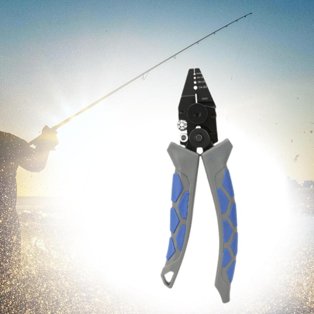 Fishing Wire Pliers Stripper Comfortable Grip Multifunction Cable Cutter Hand Crimper for