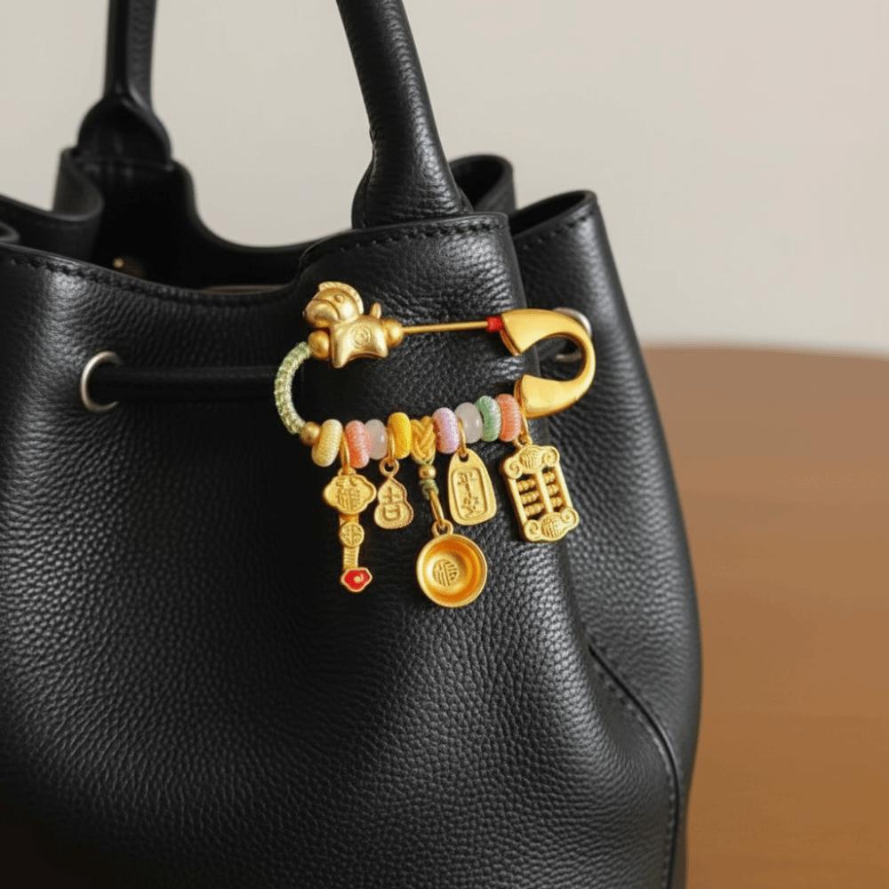 Gold Color Lucky Pins Pony Sand-plated Ornaments Lucky Zodiac Horse Brooch Pendant  Pregnant Women