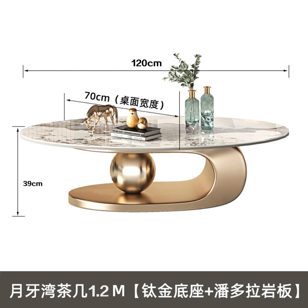 Gold Living Room Coffee Tables Modern Design Decor Oval Coffee Tables Minimalist Mesa De Centro De Sala Furniture Living Room