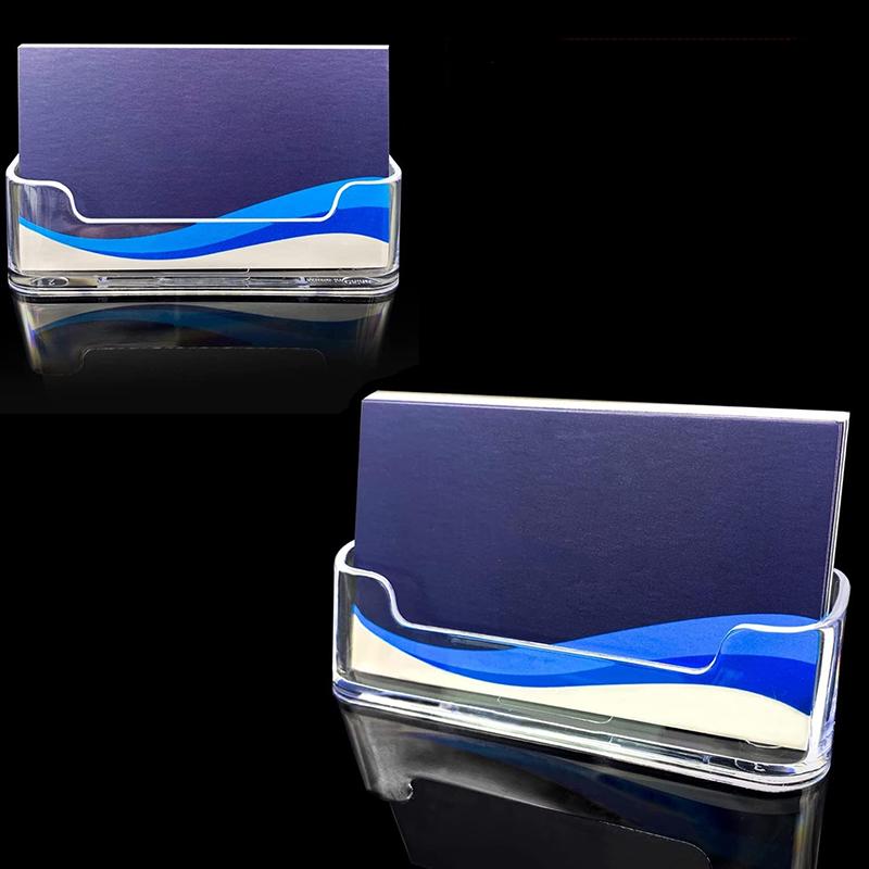 WTEMPO Business Card Holders for Office Desk Fits 30-50 Business Cards To Display Desktop Business Card Stands for Exhibition