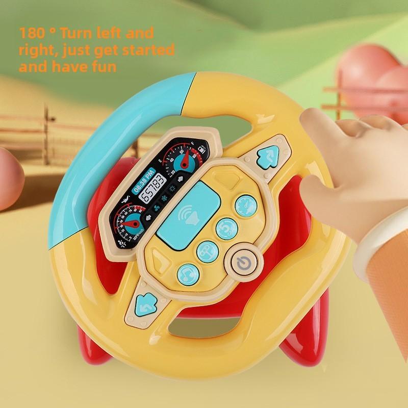 Kids Steering Wheel Toy With Interactive Lights And Sound For Childrens Playroom And Outdoor Activities