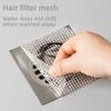 10PCS Disposable Shower Drain Hair Catcher Mesh Stickers Bathroom Hair Filter Net Anti-blocking Kitchen Drain Cover Stickers