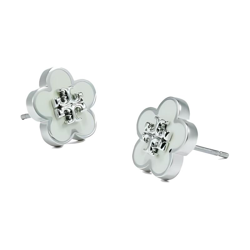 TORY BURCH Solid color design brass earrings female green 147151301-Green F зелёный