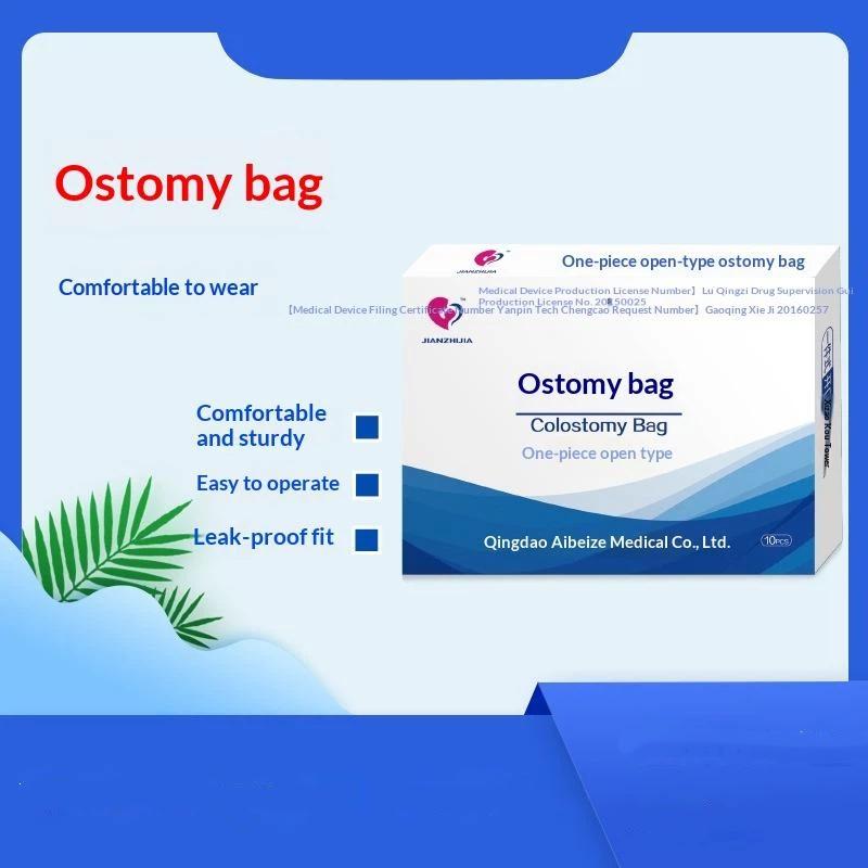 10 Stück/Karton Stomabeutel 450 ml Entleerbar Wiederverwendbar Kolostomiebeutel Doppelseitiges Klebeband Auslaufsicherer Stomabeutel Mit Clip-Verschluss
