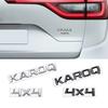 MetaL 3D Badge Logo Car Rear Trunk Body Sticker Letter Emblem For Skoda Karoq 4X4 Accessories Glossy Black Matte Black