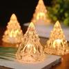 2pcs LED Lighting Christmas Tree Crystal  Lamp Atmosphere Night Light Electronic Candle Lamp  Home