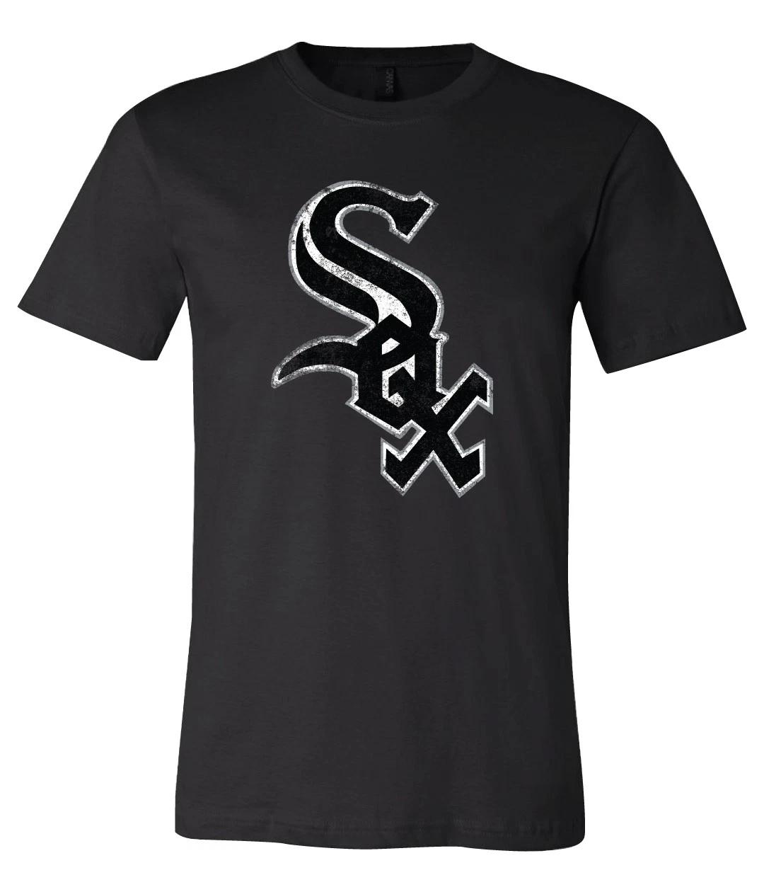 Chicago White Sox Distressed Vintage logo T-Shirt 6 Sizes S-6XL!! XL