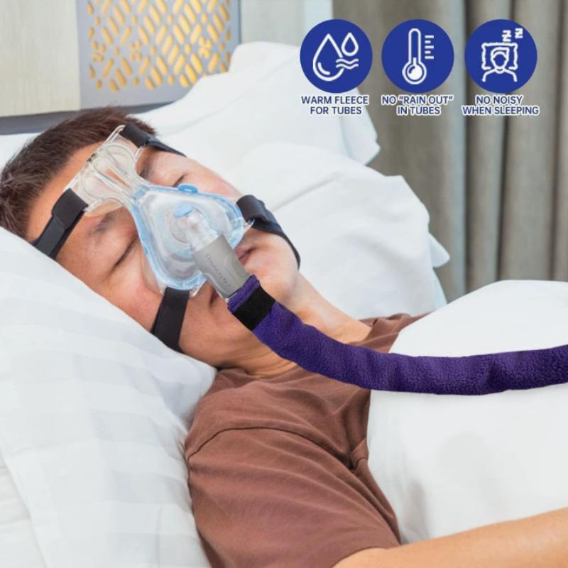 1,8M Waschbarer Weicher CPAP-Schlauch CPAP-Schlauchabdeckung Reißverschluss-Wickel Wiederverwendbarer Schlauchschutz Zubehör Isolator Anti-Kondensation