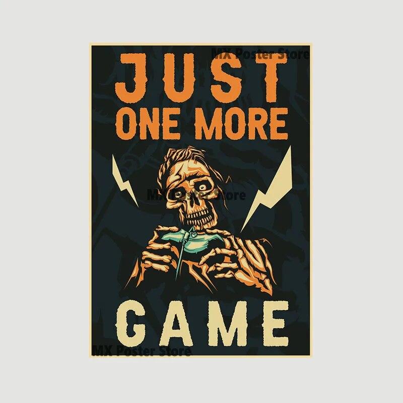 

Скандинавские мультфильмы с игровыми цитатами, постеры и принты, ретро настенная художественная картина для детей, украшение для спальни для мальчиков, живопись, декор для игровой комнаты 30x21cm