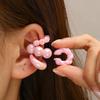 Women Threadless Ear Cuffs Set Fashion Transparent Colorful Dopamine Irregular C Shape Clip Earrings Party Jewelry Gifts