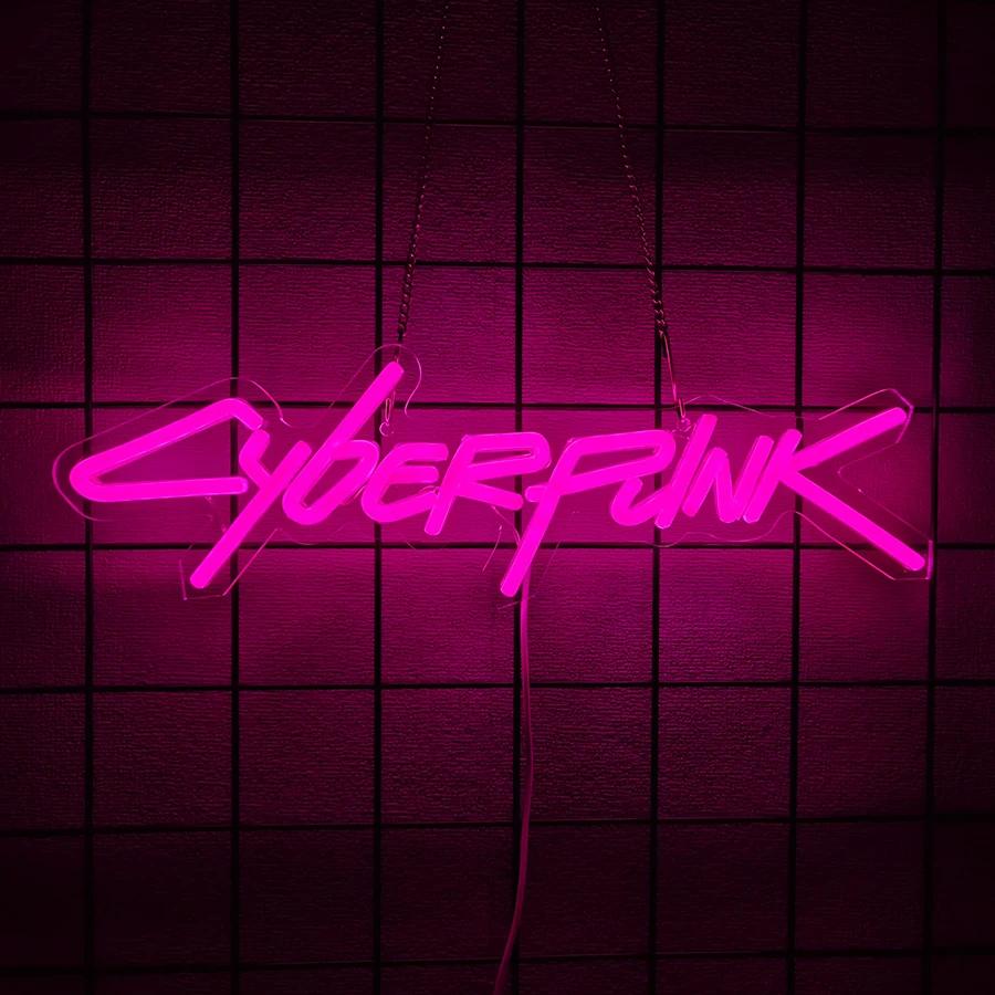 

Cyberpunk Neon Sign, Pink Letter Sign, Used For Wall Decor, Unique Gift For Computer Enthusiasts, E-Sports Room, Man Cave Decor. none рожевий