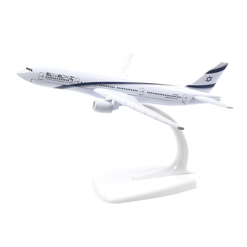 Jason Tutu Plane Model Airplane Israel Boeing B777 Aircraft Model Diecast Metal 1:400 16cm Model Airplanes Plane Toy Gift