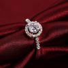 Copper Open Ring Engagement Lovely White Zircon CRYSTAL Wedding Party for WOMEN Lady Jewelry  Nice