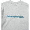Thisisneverthat SS26 T-Logo Long Sleeve Tee Heather Grey Unisex tops TN260TTSLT01HGR