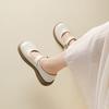 Black Small Leather Shoes for Women In Spring and Summer 2026, New British Style Thick Soled Gold Bean JK Mary Jane Shoes, Soft Soled Women's Shoes