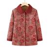 Elderly Women's Floral Print Cardigan Blouse
