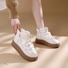 High-top snow boots, piled and thickened in winter, new outer wear, warm and non-slip short cotton shoes K