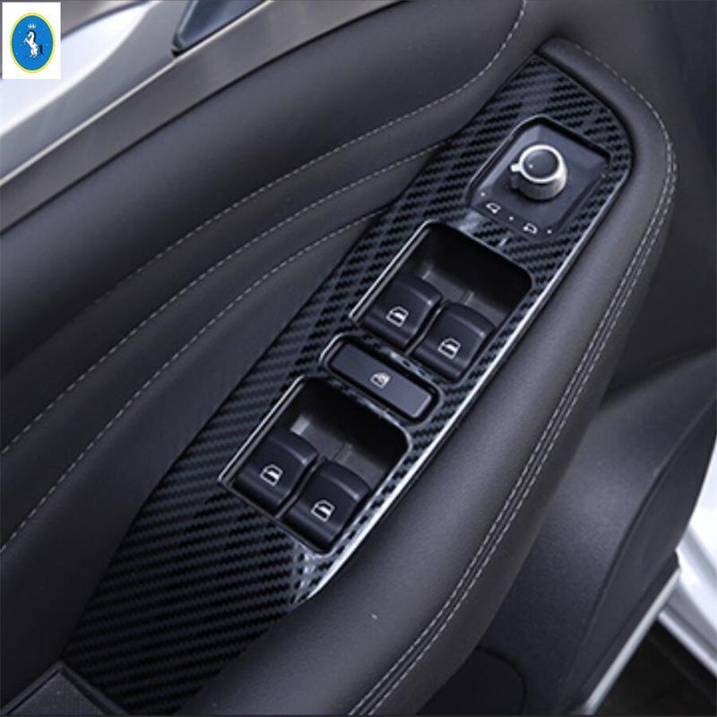 Carbon Fiber Look Car Head Lamps / Lift Button / Air AC / Gear Box Panel ABS Accessories Cover Trim For Haval F7 F7X 2018 -