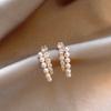 Accessible Luxury Fancy Elegant Double Layer Zircon Pearl Stud Earrings Women's Earrings 2025 New Arrival Best Selling