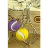 Set of 12 Tennis Racket & Ball Keychains, Perfect for Souvenirs, Prizes, and More