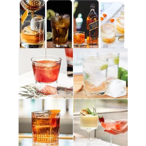 Xitalia Ice Cube Tray, 5cm Larger Ice, Long-Lasting, Square Ice, Ice Maker with Lid, Soft Ice for Easy Removal, 8 Holes, Gray