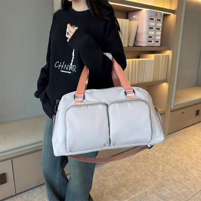 This Simple and Casual Dry-wet Separated Yoga and Fitness Bag with A Shoe Compartment Can Be Used As A Luggage Bag with A Handle When Traveling