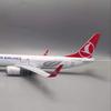 1/85 Scale 47cm Airplane B737 Turkish Airways Model Toy Light & Wheel Landing Gear Diecast Resin Plane Collection Display