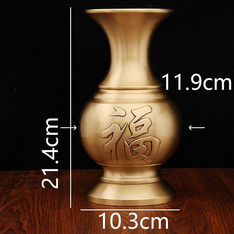 

Brass Vase Living Room Home Decoration Creative Metal Craft Wedding Bottle Pure Copper Ornament