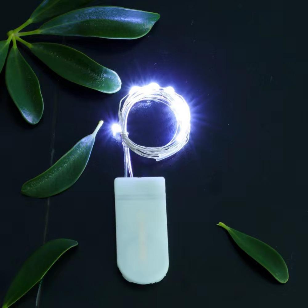 Zhou Peisi Milky White U-Shaped Button Battery Box with Lead Wires and Switch for String Lights