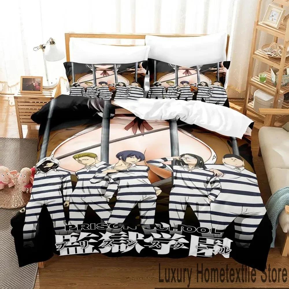 Comfortable Anime Print Duvet Cover Set With Duvet Cover And Pillowcases King Queen Twin Sizes For All Ages
