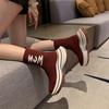 Flying Boots Women's Versatile Elastic Socks Shoes 2025 Summer New Fashion Foreign Style Martin Boots Women's Short Boots Knitted Boots