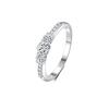Three Stone Moissanite Engagement Ring S925 Sterling Silver D Color VVS Trilogy Wedding Ring Pass Diamond Tester
