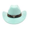 Western Cowboy Hat National Knight Jazz Hat Tibetan Warped Edge One-Word Top Hat Travel Cowboy Hat