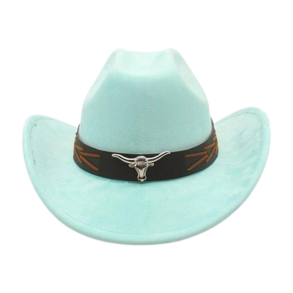Western Cowboy Hat National Knight Jazz Hat Tibetan Warped Edge One-Word Top Hat Travel Cowboy Hat