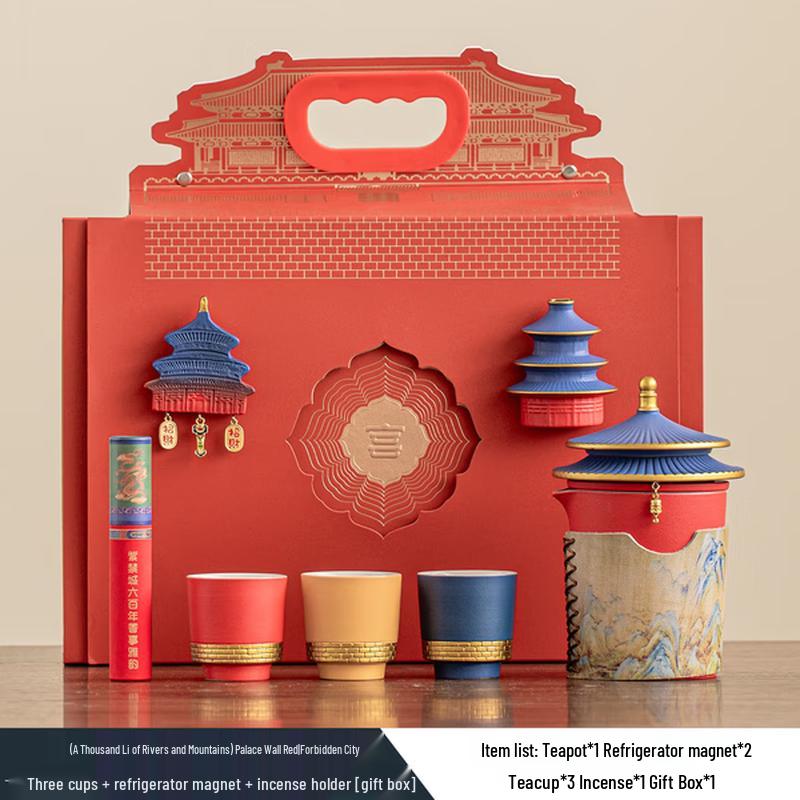 Gugong Imperial Palace Kung Fu Tea Set - Palace Wall Red