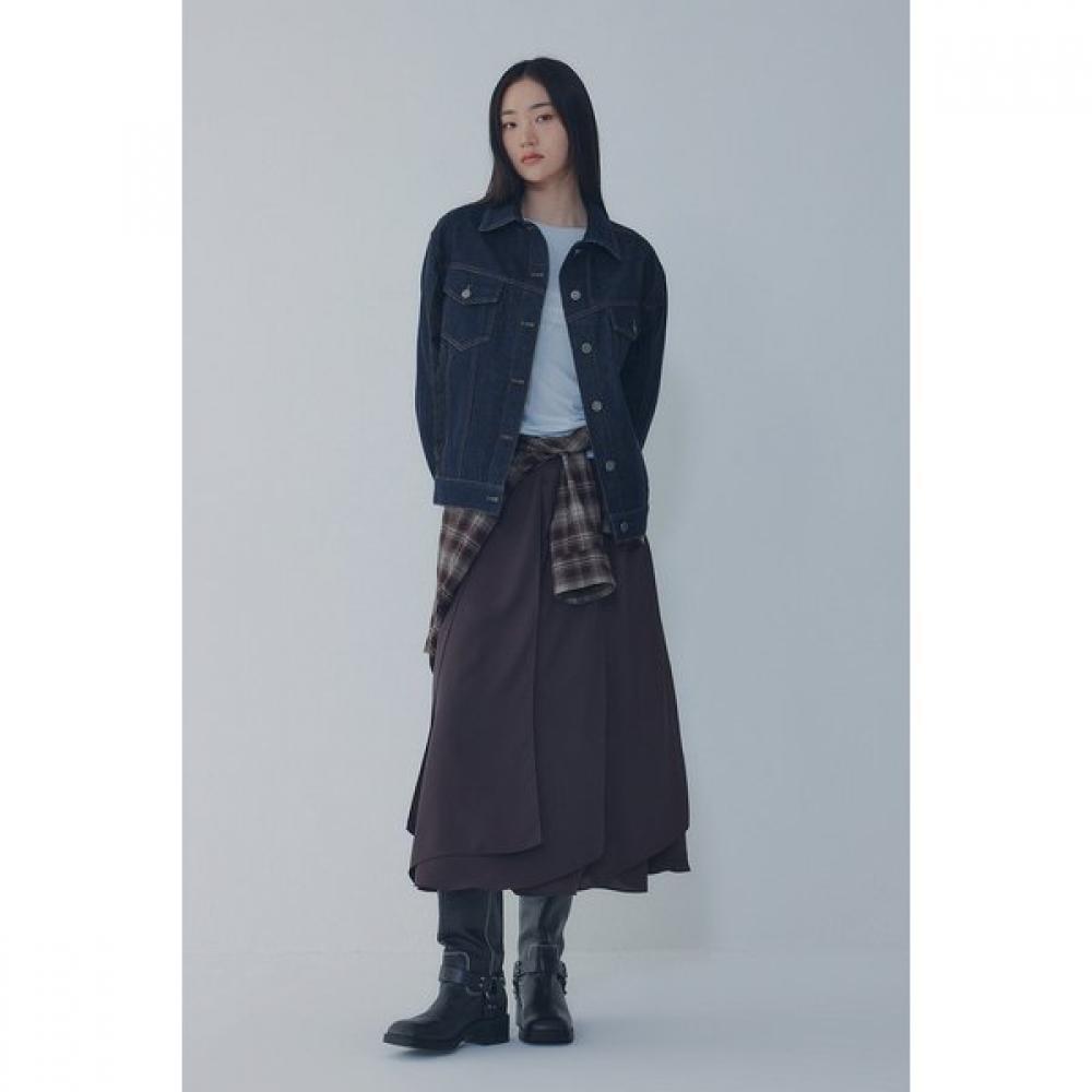 Voice Of Voices Woven Mix Washed Denim Jacket 7156310004
