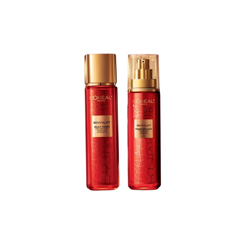 Loreal Paris New Years Limited Edition Rejuvenating Toner and Moisturizing Skin Care Set - Rejuvenating Softening Toner 130ml  Rejuvenating Emulsion 1