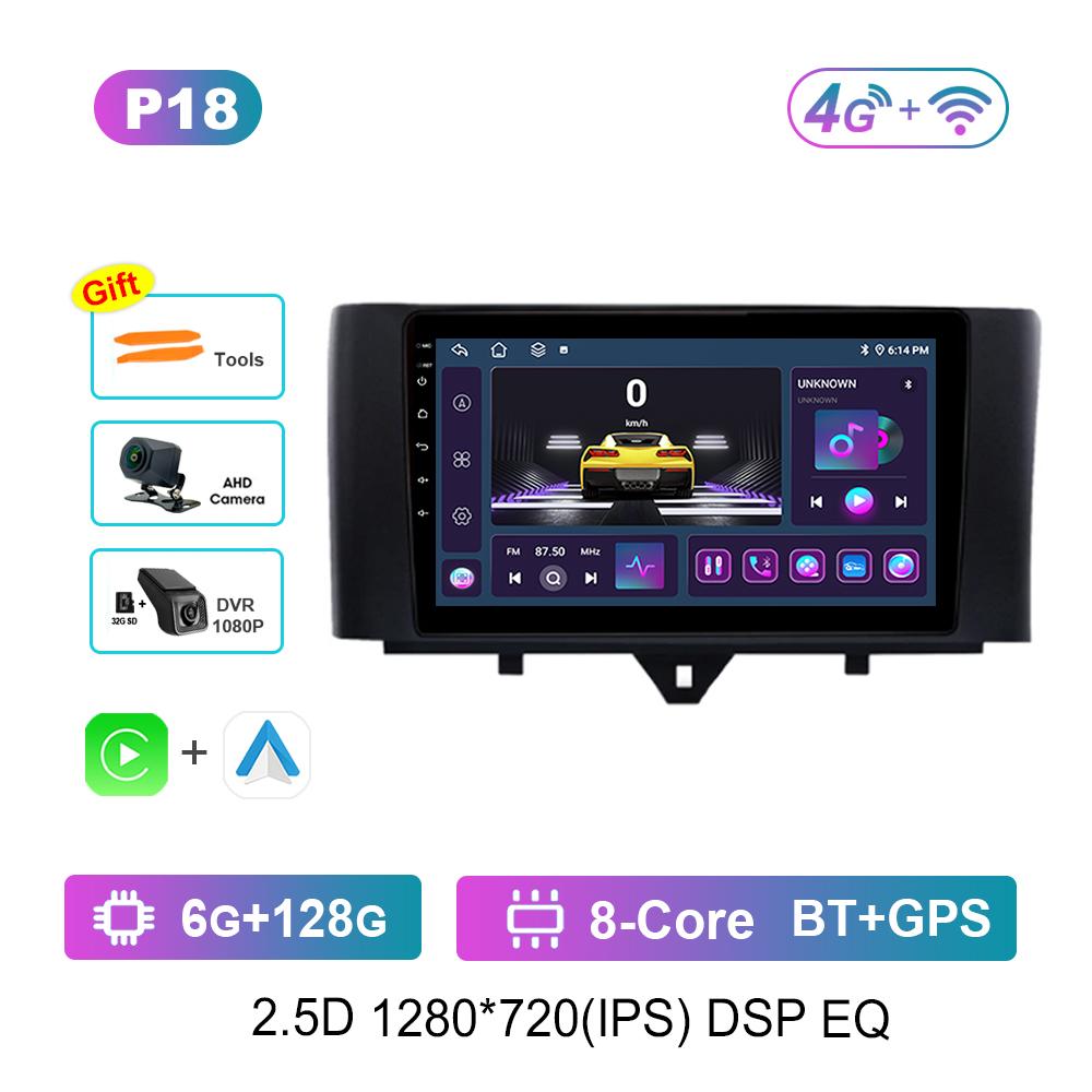 Sistem Inteligent Android de 9 inch pentru Smart fortwo 2011 - 2015 Video Auto Multimedia Navigație GPS 4G DSP Stereo BT Instrumente Auto