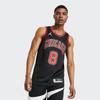 Jordan NBA Loose-Fit Basketball Jersey 2020, Chicago Bulls LaVine #8 Men Top Black CV9472-010