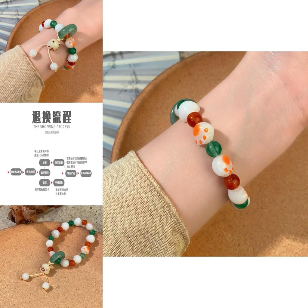 Stylish Personalized Handmade Resin Cat Paw Bead Bracelet Women's Jewelry