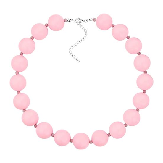 Women Necklace Simple Style 19 Bubblegum Beads Extension Chain Gift Unisex Colorful Beaded Couple Clavicle Necklace for Dating