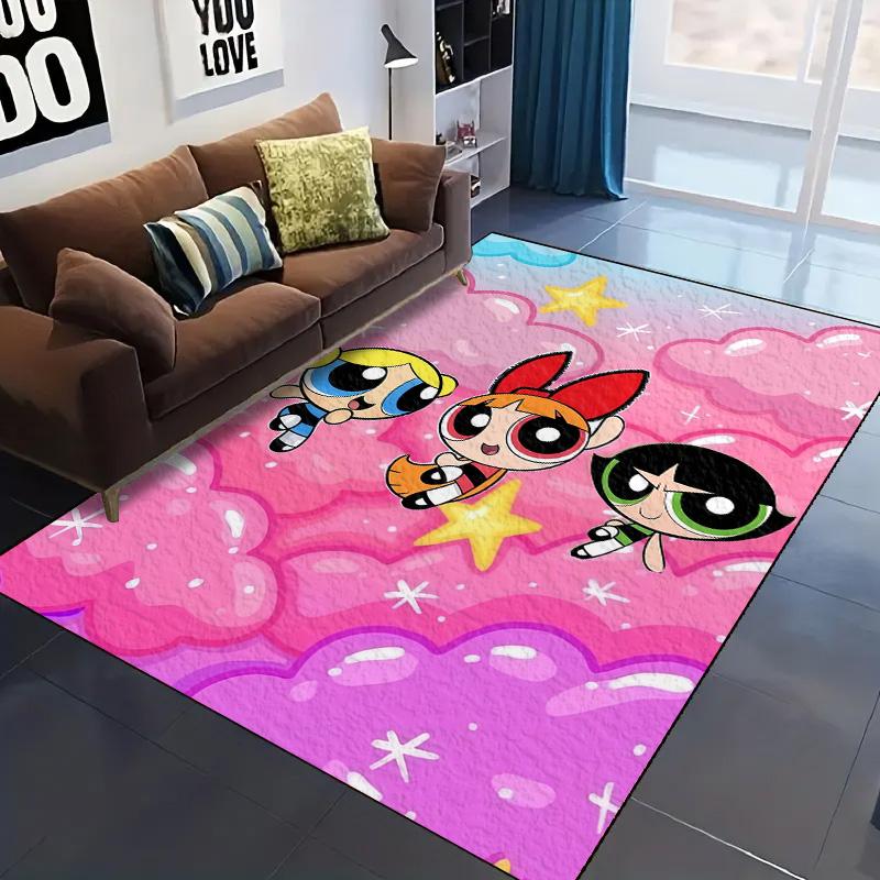 Powerpuff Girls Area Carpet for Living Room Bedroom Home Decor Cool Movie Mat Floor Mat LXR170