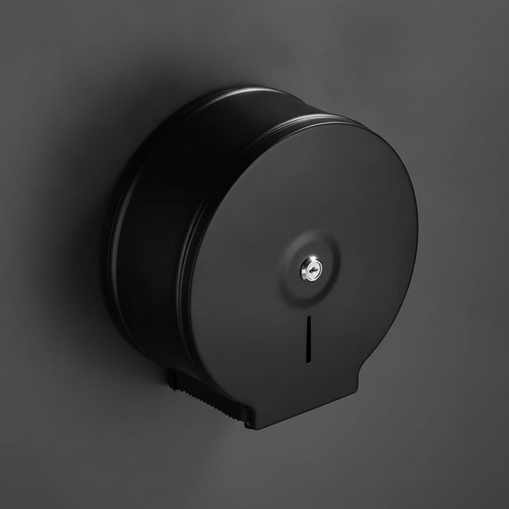 Wall-Mounted Jumbo Roll Dispenser with Locking Cover Large Capacity Toilet Paper