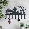 Wall Mounted Black Metal Key Holder Hat Rack For Hallway Kitchen Bathroom Bedroom