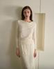 GIEMAR Drape Shirring Tee Ivory