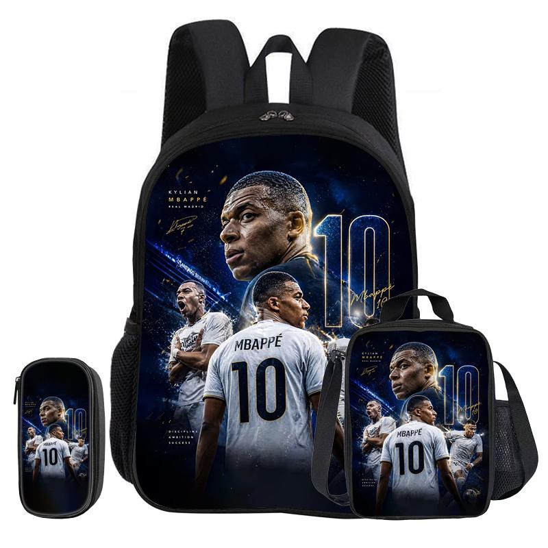 M-Mbappe 3 gab. komplekts Skolas mugursoma