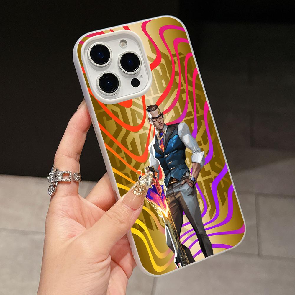 

Valo Chamber Phone Case for iPhone 17 16 15 14 13 12 11 Air Pro Max Plus Jelly Double layer White Cover iPhone 12 Pro